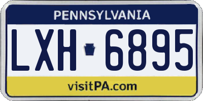 PA license plate LXH6895