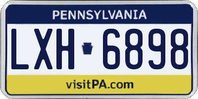 PA license plate LXH6898