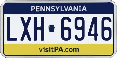 PA license plate LXH6946