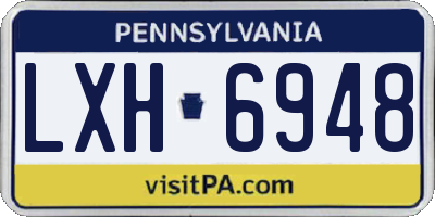 PA license plate LXH6948