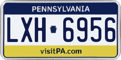 PA license plate LXH6956