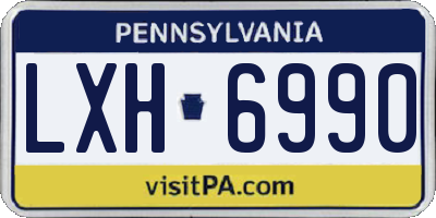 PA license plate LXH6990