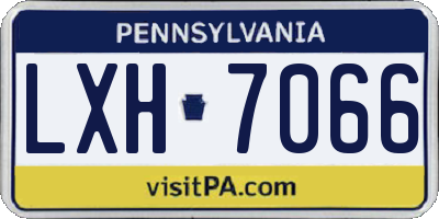 PA license plate LXH7066