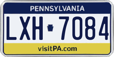 PA license plate LXH7084