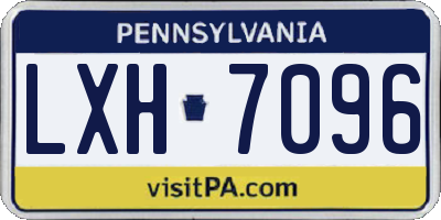 PA license plate LXH7096