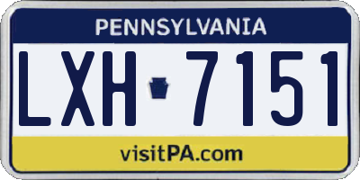 PA license plate LXH7151