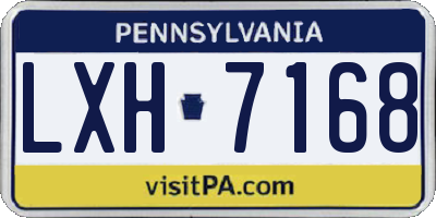 PA license plate LXH7168
