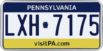 PA license plate LXH7175