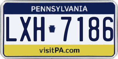 PA license plate LXH7186