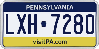 PA license plate LXH7280