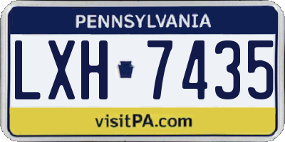 PA license plate LXH7435