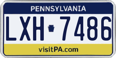 PA license plate LXH7486