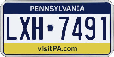 PA license plate LXH7491