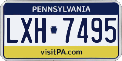 PA license plate LXH7495