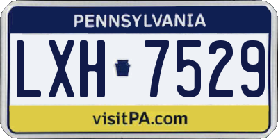PA license plate LXH7529
