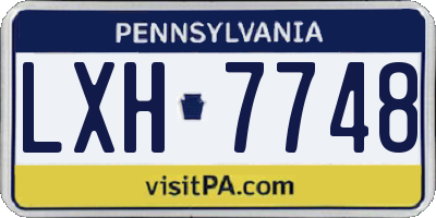PA license plate LXH7748