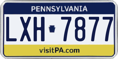 PA license plate LXH7877