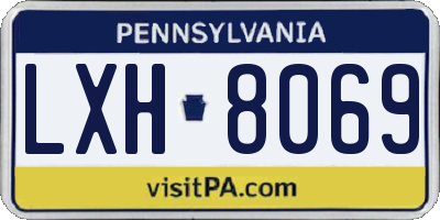 PA license plate LXH8069