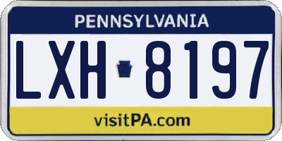 PA license plate LXH8197