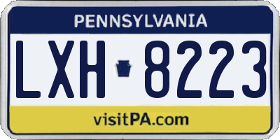 PA license plate LXH8223