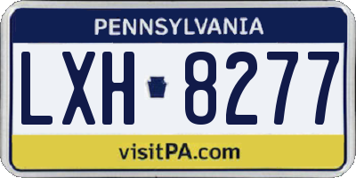 PA license plate LXH8277