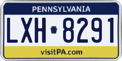 PA license plate LXH8291