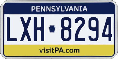 PA license plate LXH8294