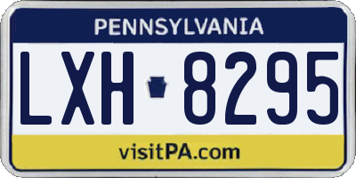 PA license plate LXH8295