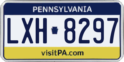 PA license plate LXH8297