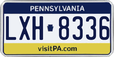 PA license plate LXH8336