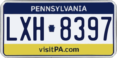 PA license plate LXH8397