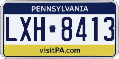 PA license plate LXH8413