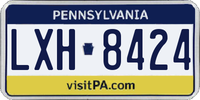 PA license plate LXH8424