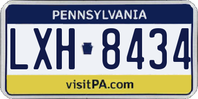 PA license plate LXH8434