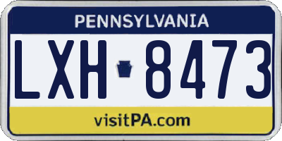 PA license plate LXH8473
