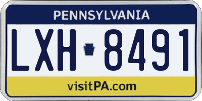 PA license plate LXH8491