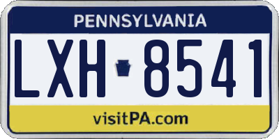 PA license plate LXH8541