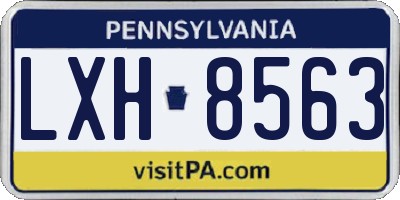 PA license plate LXH8563