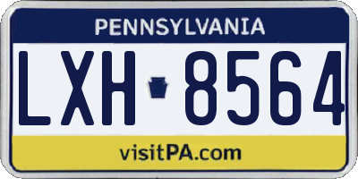 PA license plate LXH8564