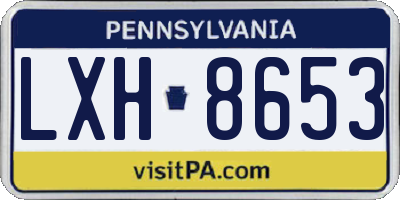 PA license plate LXH8653