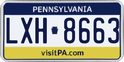 PA license plate LXH8663