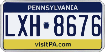PA license plate LXH8676