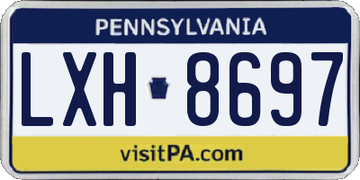 PA license plate LXH8697