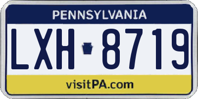 PA license plate LXH8719