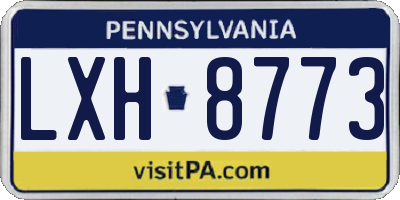 PA license plate LXH8773