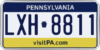 PA license plate LXH8811