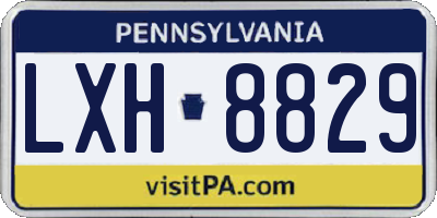 PA license plate LXH8829