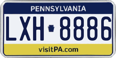 PA license plate LXH8886