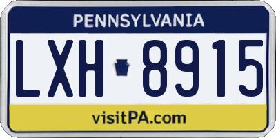 PA license plate LXH8915