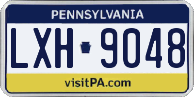 PA license plate LXH9048